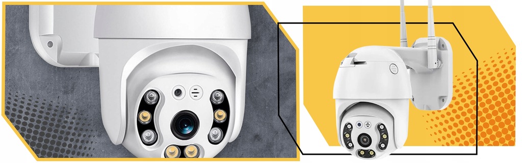 KAMERA ZEWNETRZNA WIFI OBROTOWA IP FULL HD 360 MONITORING ZOOM 4x DETEKCJA EAN (GTIN) 5905935875820